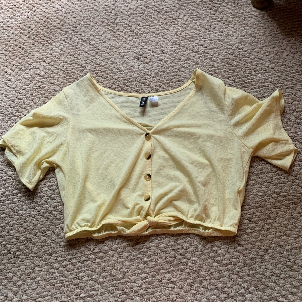 Divided H&M Yellow Crop Top